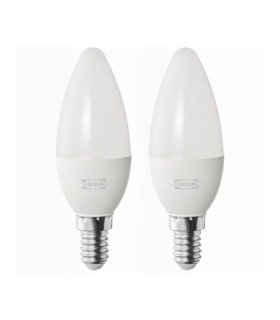 ست ۲ تایی لامپ ایکیا مدل SOLHETTA LUNNOM E14 470