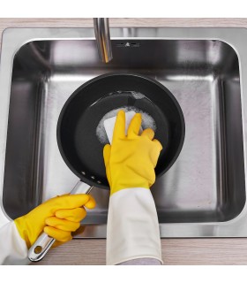 دستکش خانگی ساق بلند ایکیا مدل RINNIG سایز S رنگ زرد