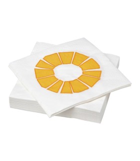 دستمال سفره ایکیا مدل BRÖGGAN سفید زرد