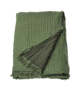 پتو و رو انداز ایکیا مدل VALLKRASSING سبز