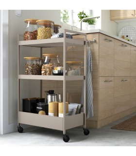 ترولی ایکیا مدل NISSAFORS رنگ بژ