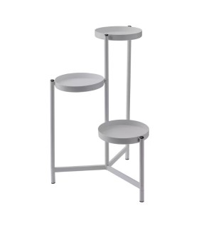 استند گلدان ۳ تایی ایکیا مدل OLIVBLAD خاکستری روشن