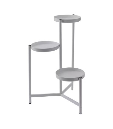 استند گلدان ۳ تایی ایکیا مدل OLIVBLAD خاکستری روشن