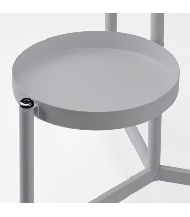 استند گلدان ۳ تایی ایکیا مدل OLIVBLAD خاکستری روشن