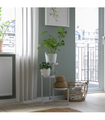 استند گلدان ۳ تایی ایکیا مدل OLIVBLAD خاکستری روشن