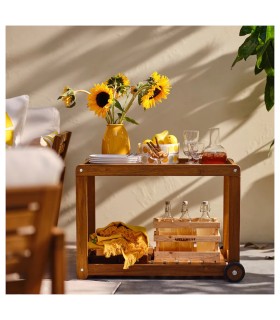 ترولی چوبی ایکیا مدل BRÖGGAN سایز 83x40x57