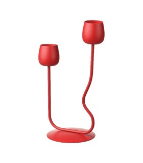 شمعدان ایکیا مدل SILVERPÄRON رنگ قرمز