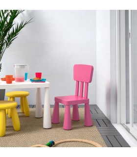 صندلی کودک ایکیا مدل MAMMUT رنگ صورتی
