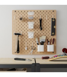 صفحه پگ بورد ایکیا مدل SKÅDIS سایز 56x56 رنگ چوب