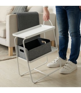 میز کناری ایکیا مدل HATTÅSEN رنگ سفید