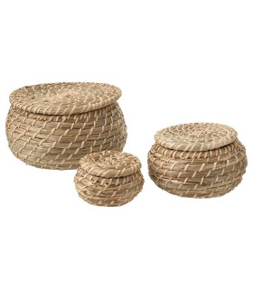 سبد حصیری ایکیا مدل FRYKEN بسته 3 تایی