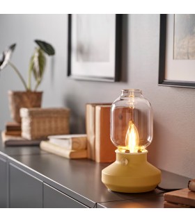 آباژور رو میزی ایکیا مدل TÄRNABY زرد مات