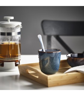 ماگ آبی ایکیا مدل GLADELIG سایز ۹ سانتی متری