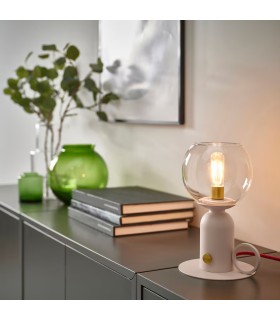 آباژور رومیزی ایکیا مدل ÅSKMULLER رنگ صورتی