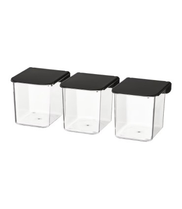 ست 3 تایی باکس پگ برد ایکیا مدل SKÅDIS مشکی