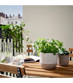 گلدان سرامیکی ایکیا مدل BUSKKAPRIFOL قطر ۱۵ سانتی متر