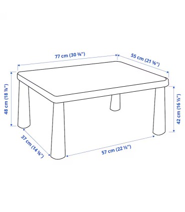 میز تحریر کودک ایکیا مدل MAMMUT رنگ سبز