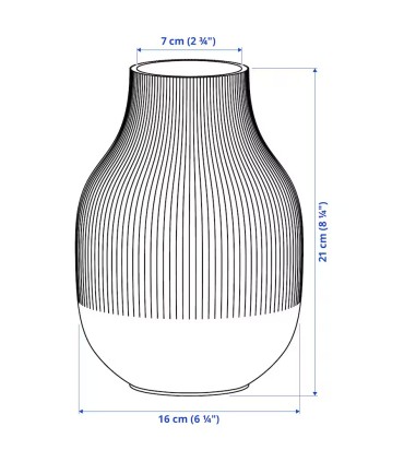 گلدان سفالی ایکیا GRADVIS رنگ زغالی