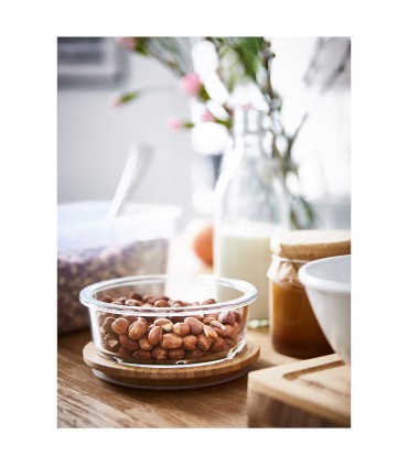 درب گرد بامبو ظرف نگهدارنده ایکیا مدل IKEA 365+