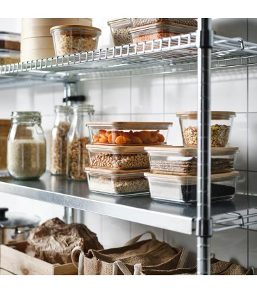 درب گرد بامبو ظرف نگهدارنده ایکیا مدل IKEA 365+