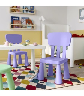 صندلی کودک ایکیا مدل MAMMUT بنفش روشن