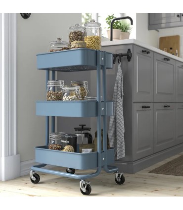 ترولی ایکیا مدل RASKOG رنگ آبی