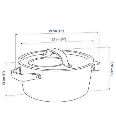 قابلمه ۴ لیتری ایکیا مدل SENSUELL