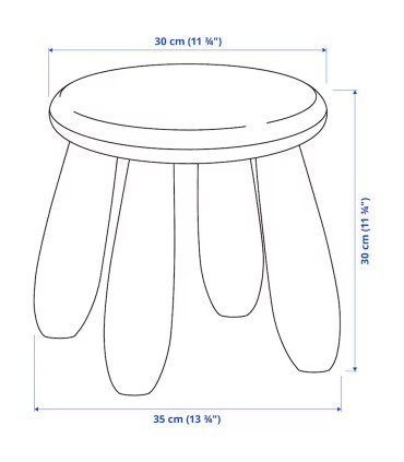 چهار پایه کودک ایکیا مدل MAMMUT سبز روشن