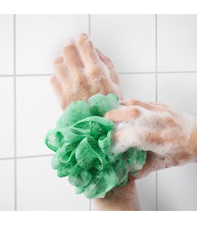 ست ۳ تایی لیف حمام ایکیا مدل ABYAN سبز سفید نارنجی