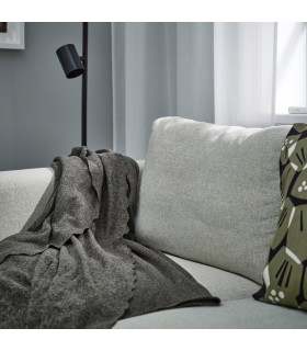 پتو و شال مبل ایکیا مدل DAGGKÅPOR خاکستری تیره