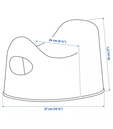 توالت آموزشی کودک ایکیا مدل LILLA فیروزه ایی