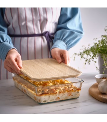 درب بامبو ظرف نگهدارنده ایکیا مدل IKEA 365+سایز32x21