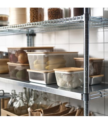 درب بامبو ظرف نگهدارنده ایکیا مدل IKEA 365+سایز32x21