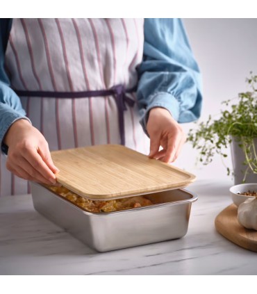 درب بامبو ظرف نگهدارنده ایکیا مدل IKEA 365+سایز32x21