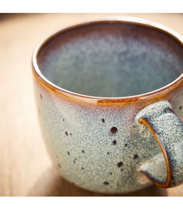 ماگ ایکیا مدل GLADELIG ترکیب بژ و سبز