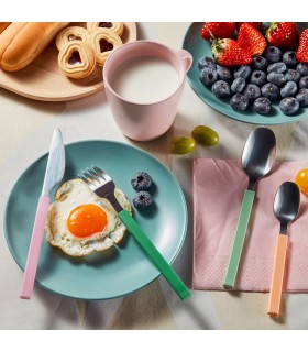 سرویس رنگی قاشق چنگال و کارد ایکیا مدل TÅNGMÄRLA ست ۱۶ تایی