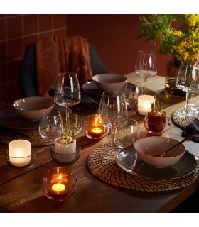 ست ۲ تایی جا شمعی ایکیا مدل TALLTITA رنگ خاکستری