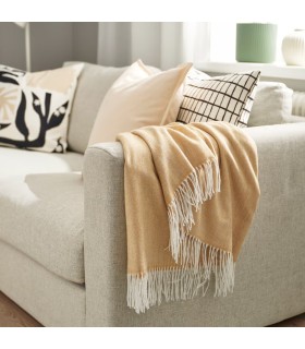 پتو ایکیا مدل HOLMVI سایز 120x160 رنگ شنی