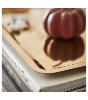 سینی طلایی ایکیا مدل HÖSTAGILLE سایز ۴۲x۲۲ سانتی متر