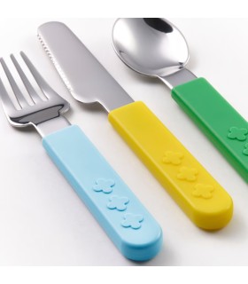 ست قاشق چنگال رنگی کودک ایکیا مدل SMASKA