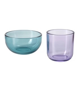 ست ۲ تایی جا شمعی ایکیا مدل TALLTITA آبی و بنفش