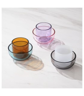 ست ۲ تایی جا شمعی ایکیا مدل TALLTITA آبی و بنفش