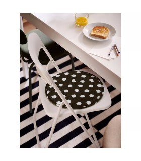 نشیمنگاه صندلی و چهارپایه ایکیا مدل ÄNGSFRÄKEN سیاه و سفید