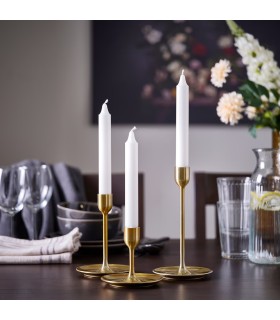 شمعدان طلایی ایکیا مدل FULLTALIG ست ۳ تایی