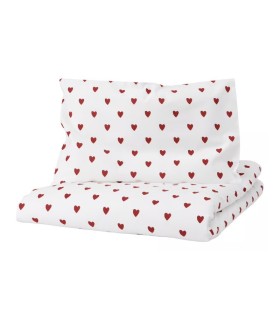 روتختی ایکیا مدل BARNDRÖM سایز 110x125 قلب قرمز