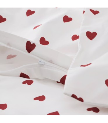روتختی ایکیا مدل BARNDRÖM سایز 110x125 قلب قرمز