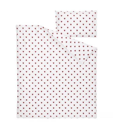 روتختی ایکیا مدل BARNDRÖM سایز 110x125 قلب قرمز