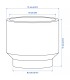 گلدان سرامیکی ایکیا مدل HONUNGSPALM