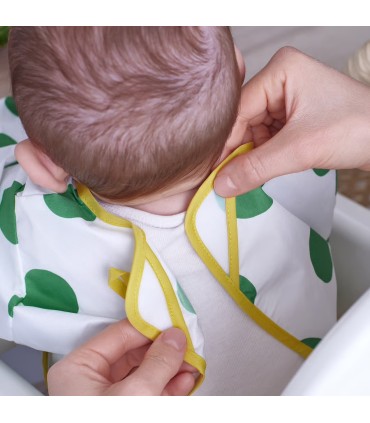 پیشبند کودک ایکیا مدل KLADDIG سفید و سبز