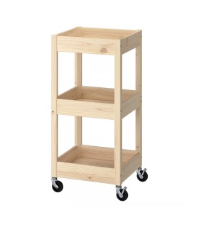 ترولی چوبی ایکیا مدل LOSHULT سایز 38x38x82